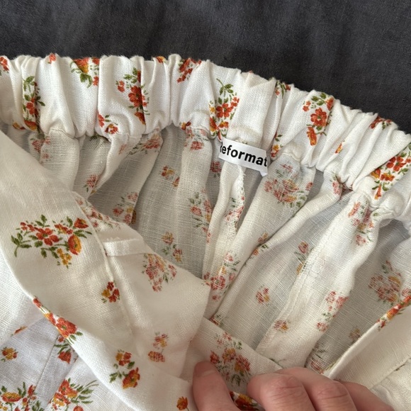 Reformation Lara Linen Floral Two Piece 8 - Picture 7 of 11